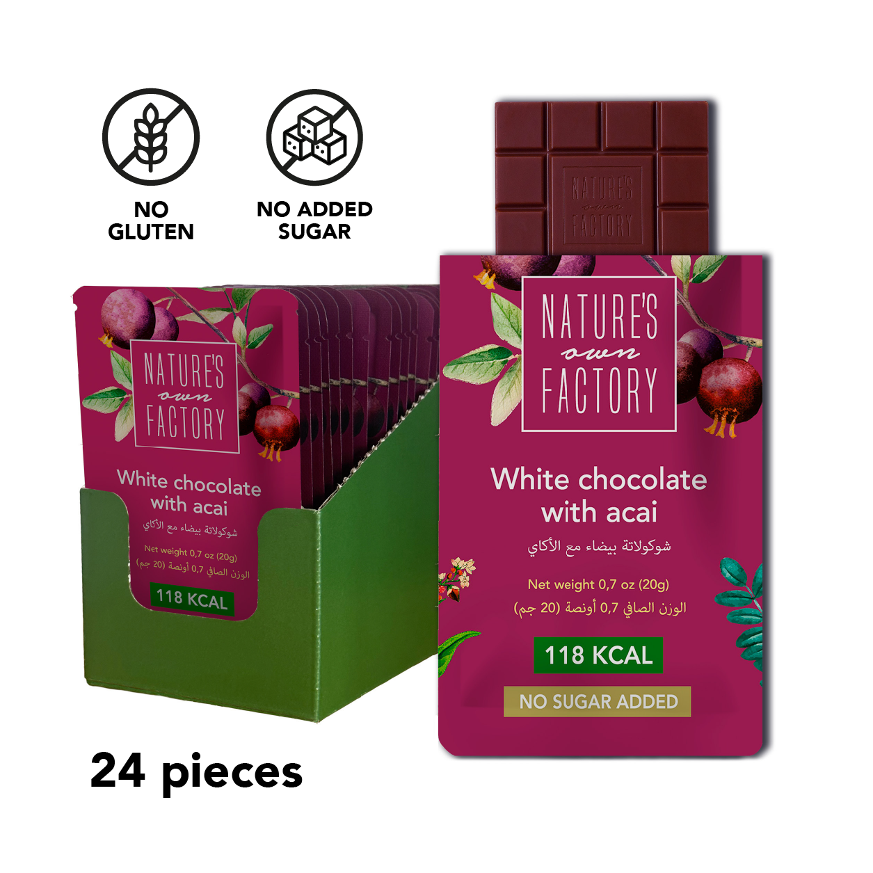 White Chocolate with Acai x 24 Packs