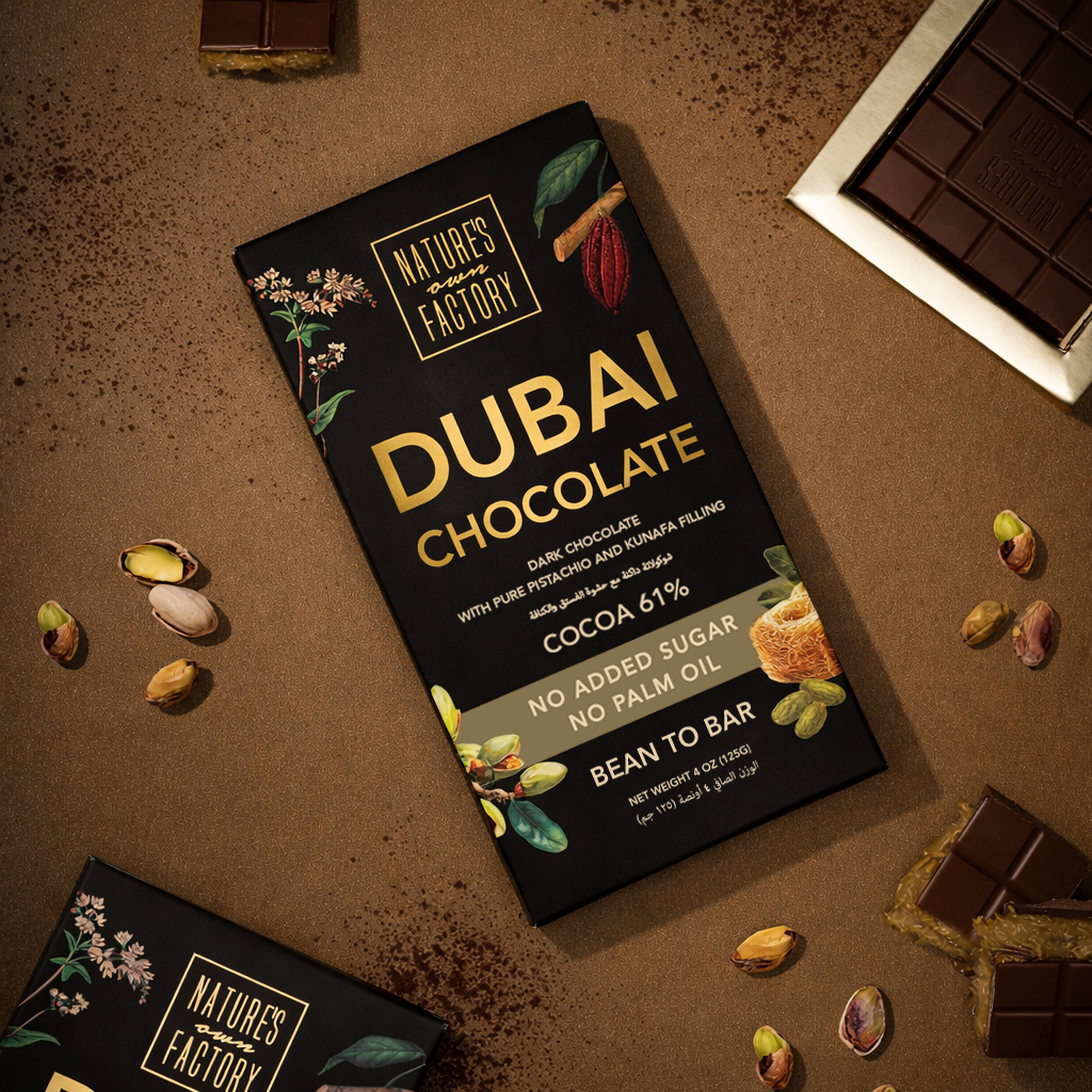 Dubai Dark Chocolate 61% Cocoa with Pistachio and Kunafa Filling