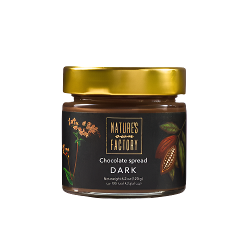 Nature’s Own Factory dark chocolate spread – 120g rich cocoa jar, made with natural ingredients
