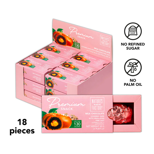 Chocolate Covered Dates With Himalayan Pink Salt x 18 Packs